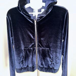 Fabletics Navy Donna Velour Hoodie